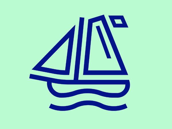Logo, blå og grønn