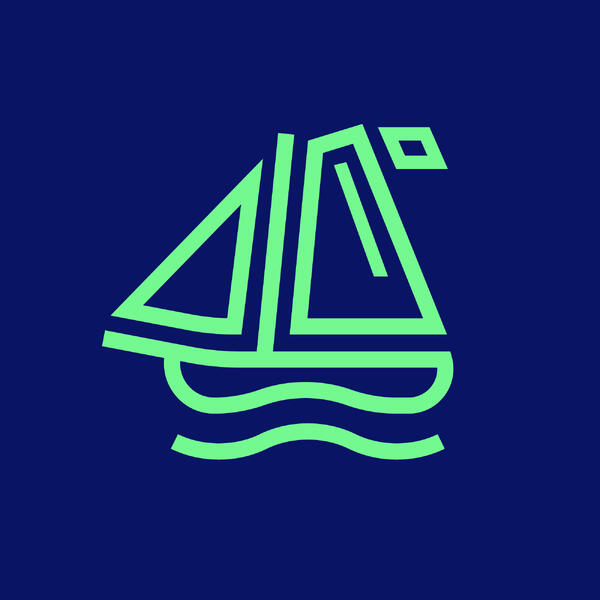 Logo, grønn og blå