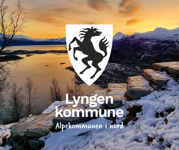 Ingressbilde Lyngen kommune - Lyngentrappa i mørketidslys