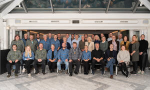 Bilde av alle medlemmene i bystyret.