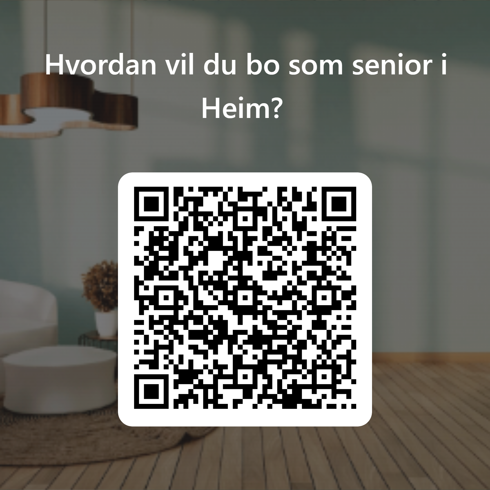 Figur: QR-kode Hvordan vil du bo som senior i Heim?