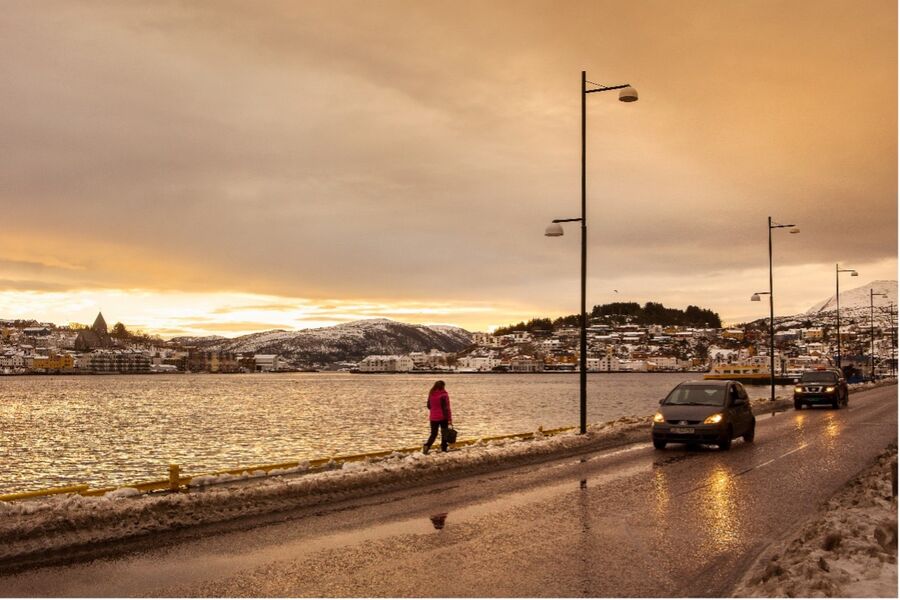 Det er denne velkjente gatelampen Copenhagen som skal byttes til en mer klimavennlig utgave. Foto: Signify.