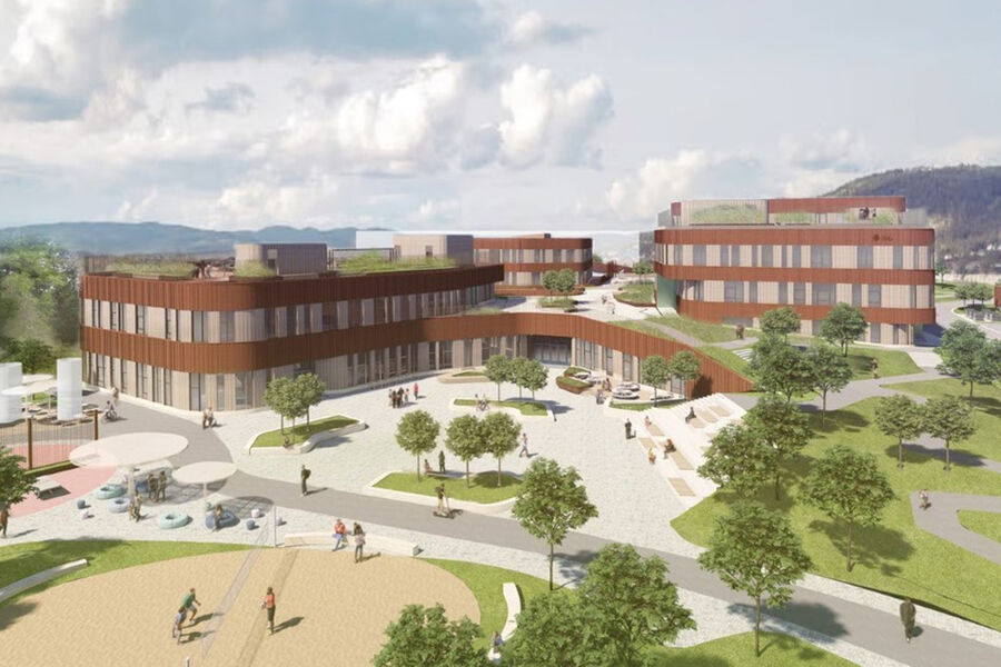 Økern skole. Illustrasjon Veidekke