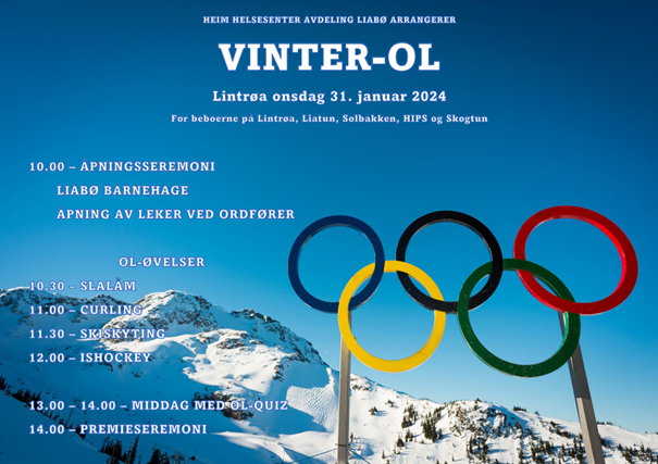 Plakat: Vinter-OL på Lintrøa