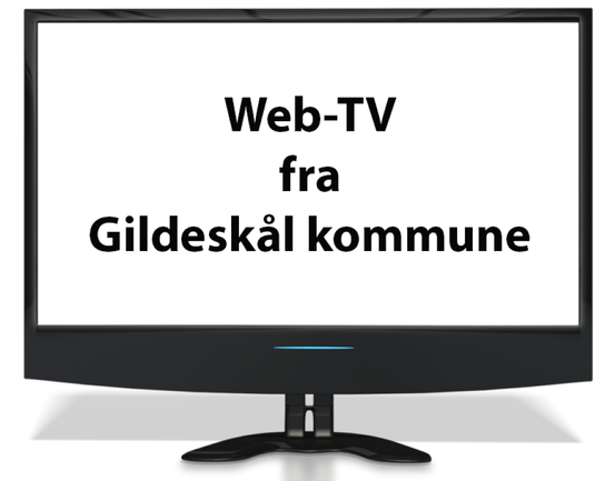 Stilisert PC-skjerm med tekst Web_TV fra Gildeskål kommmune