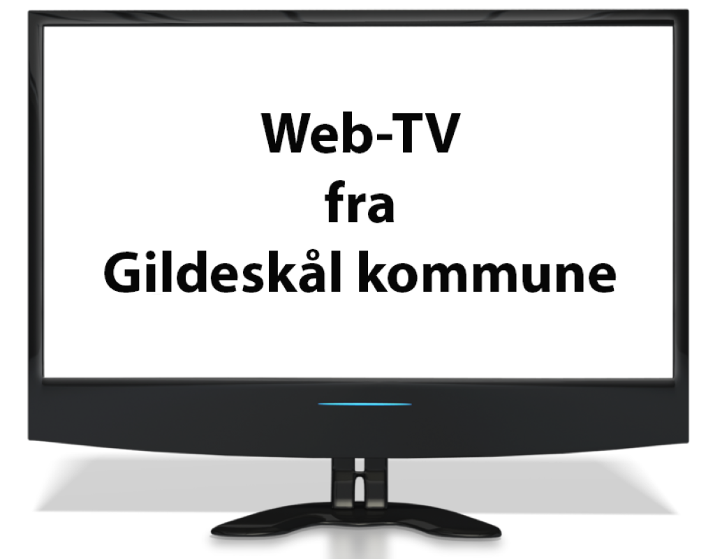 Stilisert PC-skjerm med tekst Web_TV fra Gildeskål kommmune