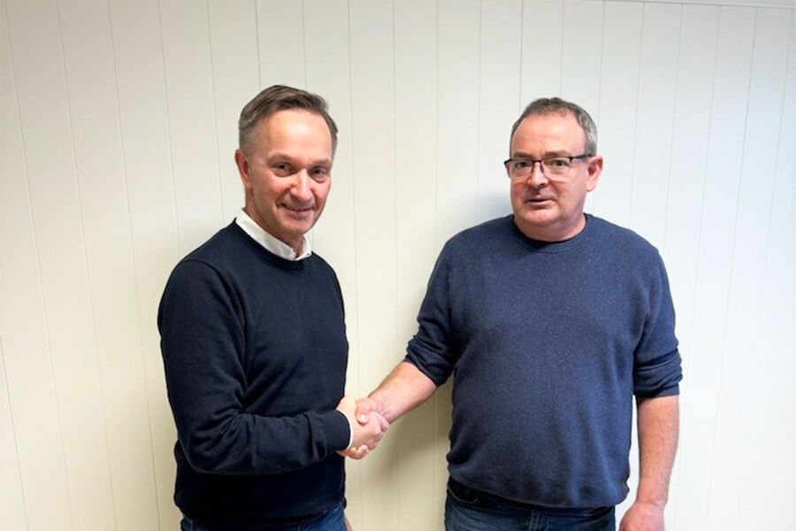 Prosjektsjef i GK, Bjarne Moldenes, og prosjektleder i Skanska, Freddy Fredriksen.