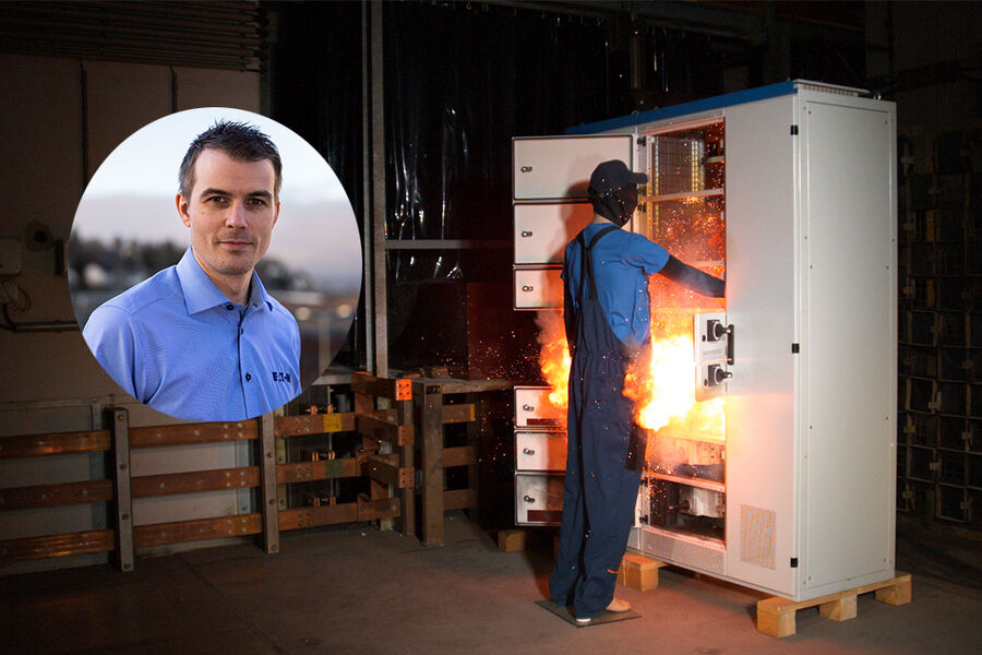 Innfelt i bildet: Øyvind Heløy, nordisk produktsjef lavspent strømdistribusjon i Eaton