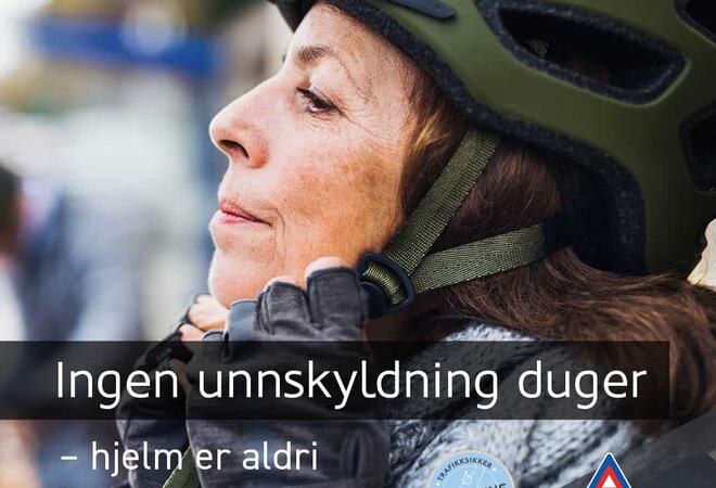 Plakat: Trygg Trafikk - hjelm er aldri feil i fart