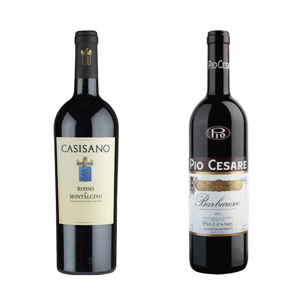 Casisano Rosso di Montalcino 2021. V.nr. 5400801. Kr. 255Pio Cesare Barbaresco 2019. V.nr. 3279201. Kr. 725