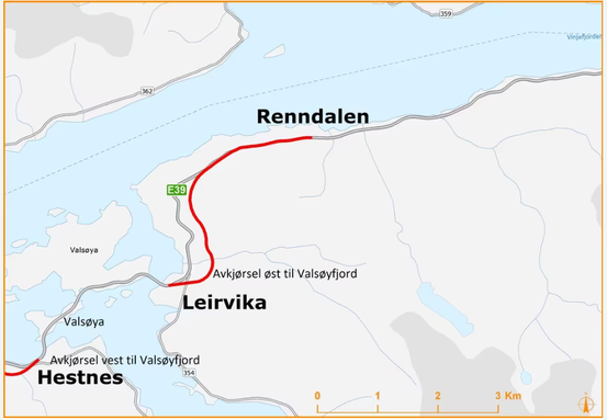 På bildet: Kartutsnitt Renndalen