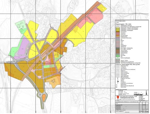 Kartutsnitt - Offentlig ettersyn - Oppdatering av sentrumsplanen - Områderegulering