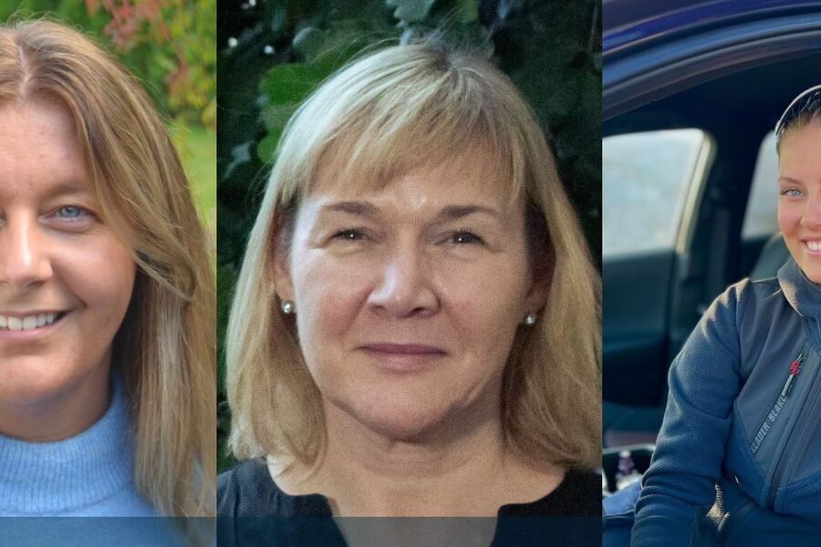 De tre finalistene i kåringen av Elektrokvinnen 2024. 