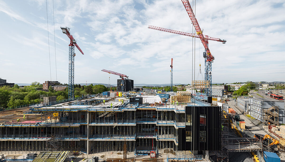 Det nye Livsvitenskapbygget under bygging. Foto: Statsbygg_Hans Fredrik Asbjørnsen.