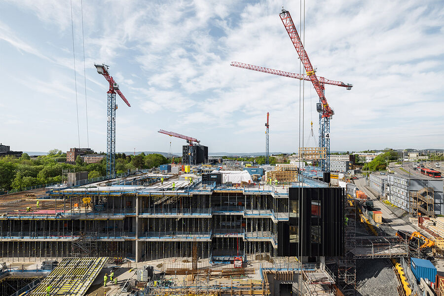 Det nye Livsvitenskapbygget under bygging. Foto: Statsbygg_Hans Fredrik Asbjørnsen. Hans Fredrik Asbjørnsen
