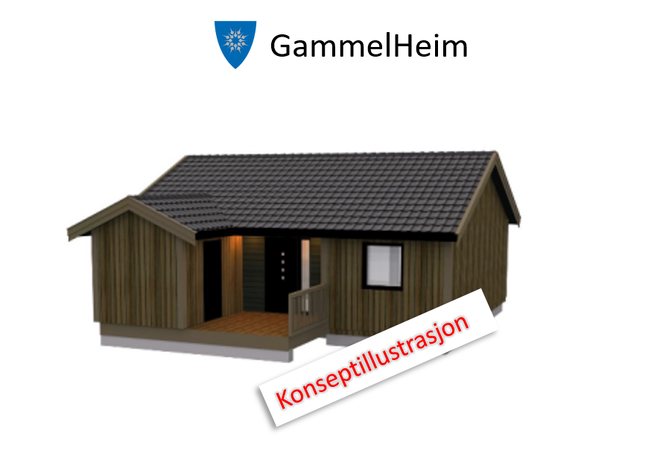 Konseptillustrasjon - GammelHeim med logo