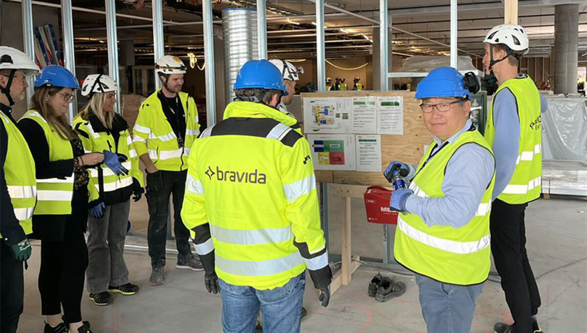 På vernerunde på K14 i Kristiansand, der Bravida har flere oppdrag. Foto. Bravida Norge