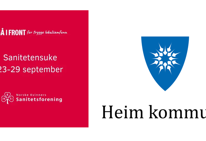 Logoer: NKS og Heim kommune - Sanitetensuke