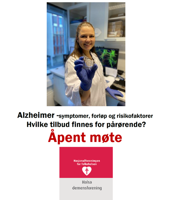 Plakat: Åpent møte om Alzheimer