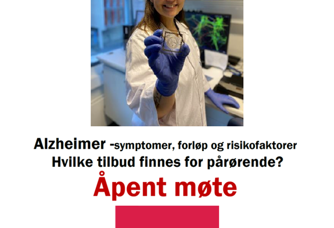 Plakat: Åpent møte om Alzheimer