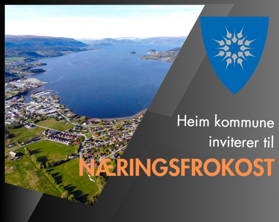 Plakat: Næringsfrokost i regi av Heim kommune