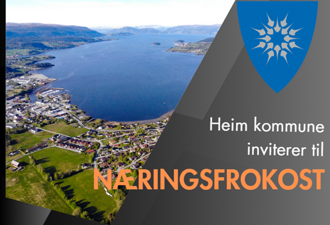 Plakat: Næringsfrokost i regi av Heim kommune