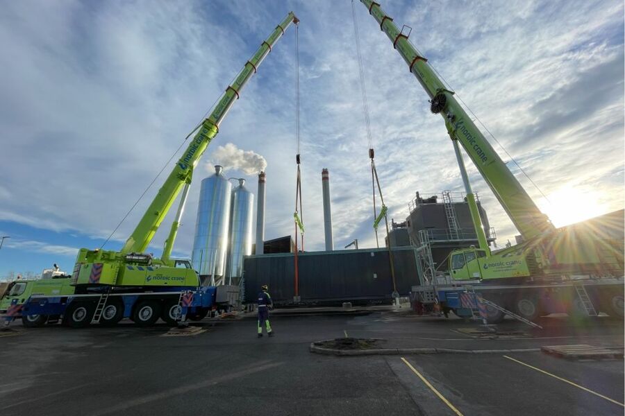 Akershus EnergiPark bygger et helt nytt  10 MW pelletsanlegg. Foto: Akershus Energi. 