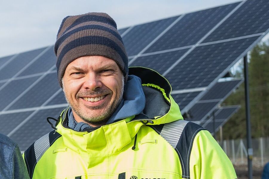 Trond Ahlquist, prosjektleder for Ørje solkraftverk (Foto: Stian Norum Herlofsen, Akershus Energi)