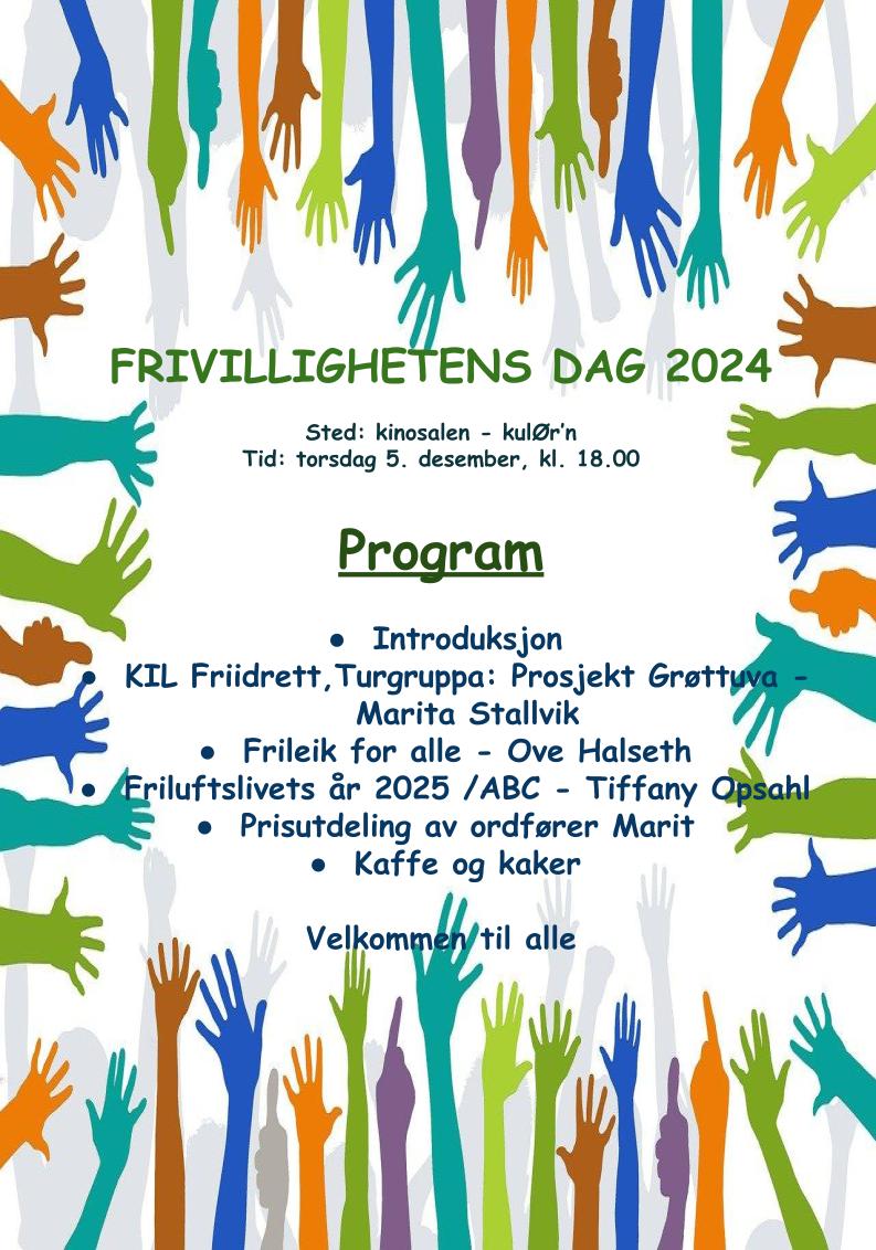 Plakat: Frivillighetens dag 