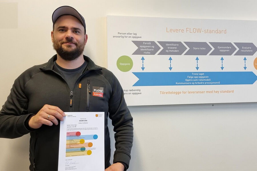 Daglig leder i FLOW Elektro Midt Norge, Christian Hegge, er godt fornøyd med utviklingen i selskapet i 2024, og mener 2025 kommer til å bli et spennende år med mange muligheter for videre vekst.