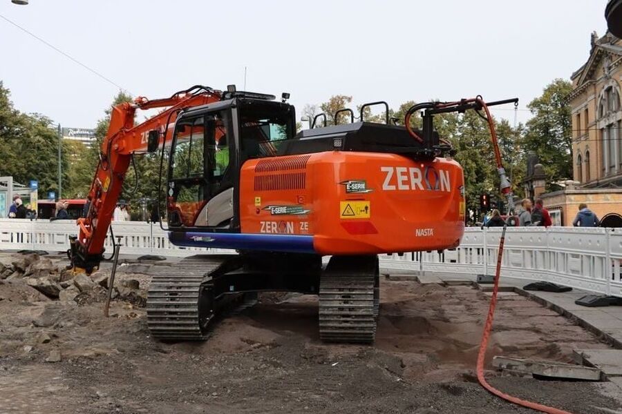 Gravmaskiner som går på strøm, vil bli en vanlig syn i Oslo. Foto: Oslo kommune