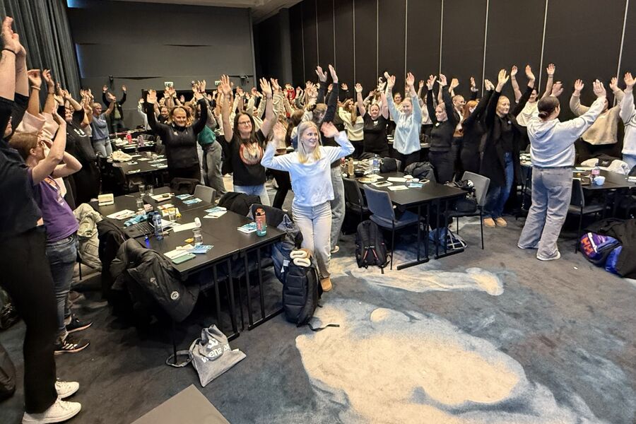 Stemningen og entusiasmen var stor under kvinnekonferansen i Trondheim. Foto: Knut Viggen/LO Media