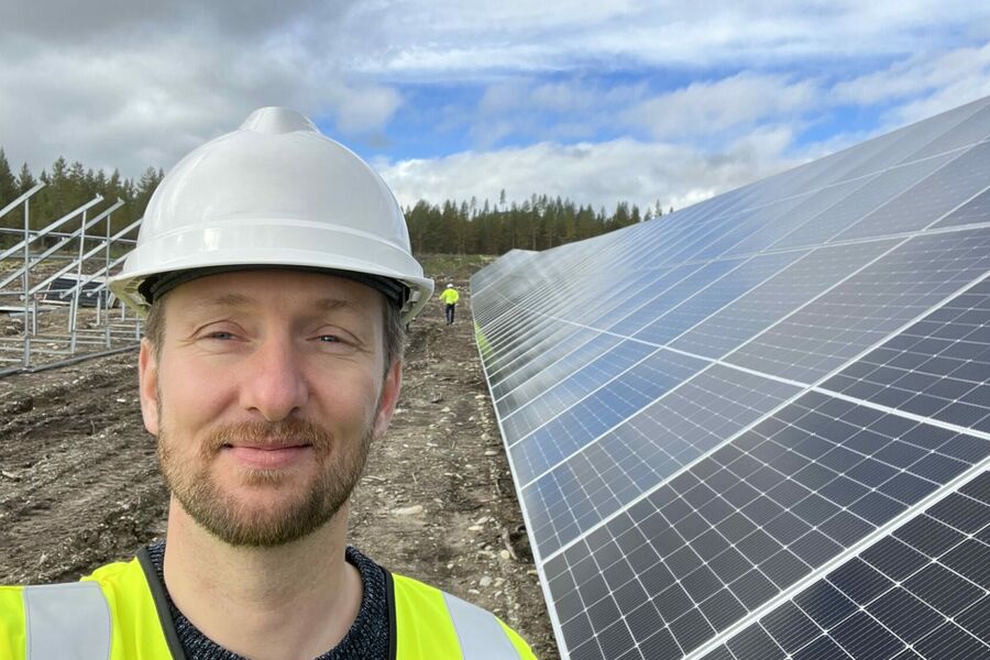 Thomas Haugstenrød, leder for solkraft i Østfold Energi.