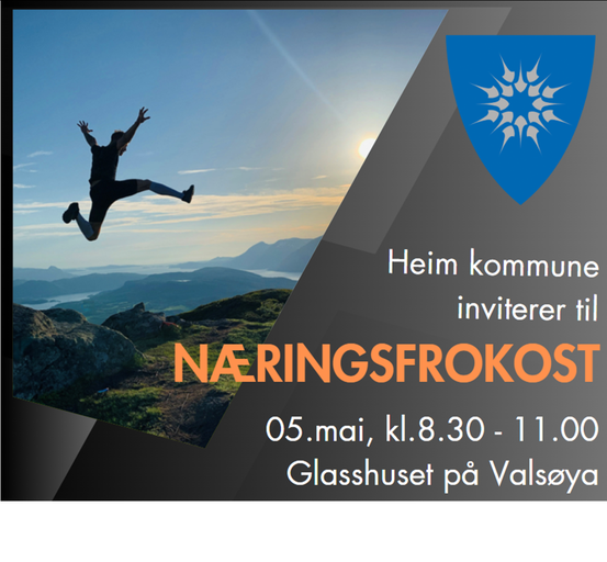 Plakat - Invitasjon til Næringsfroskost i regi av Heim kommune