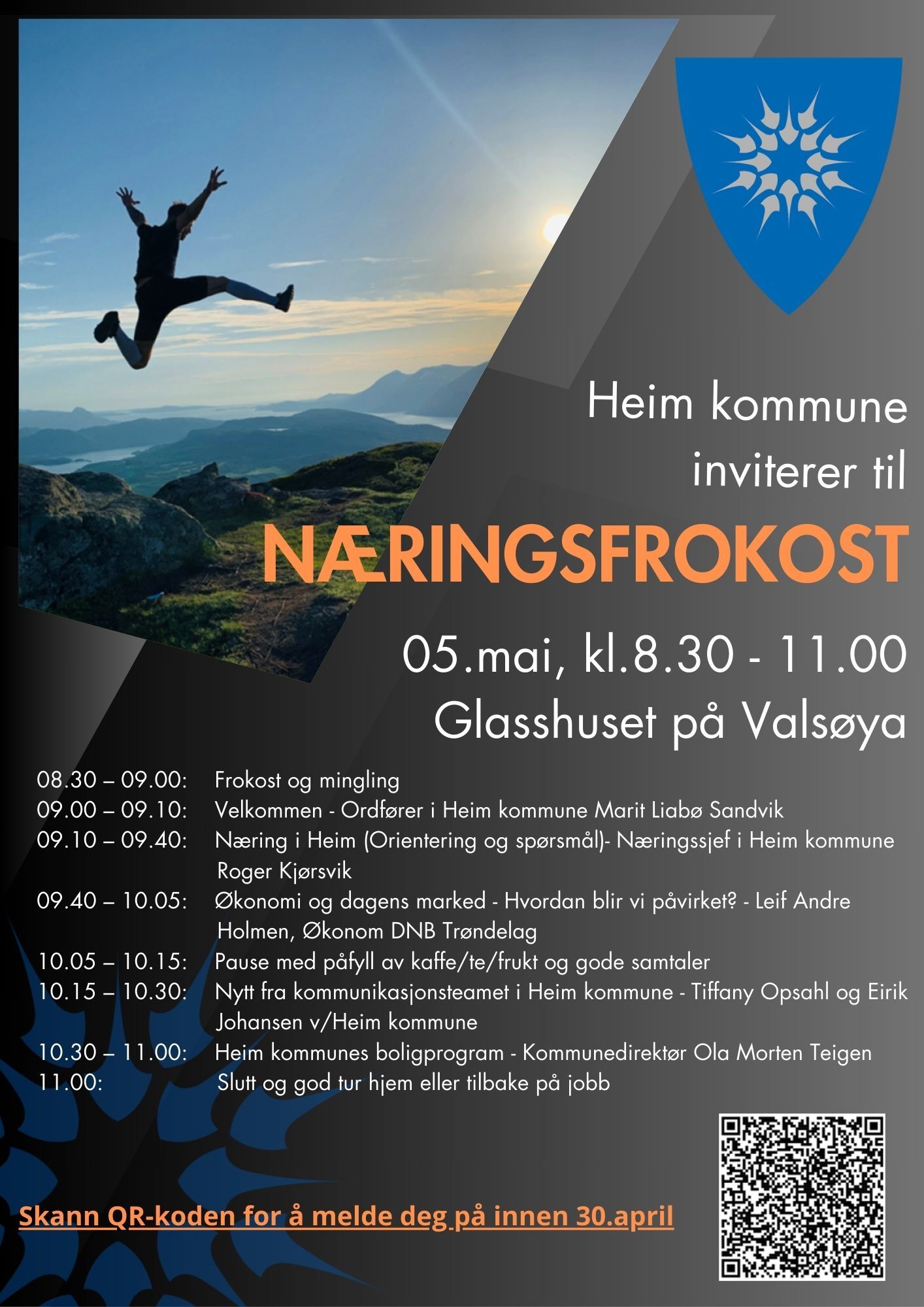 Plakat: Næringsfrokost 05.mai