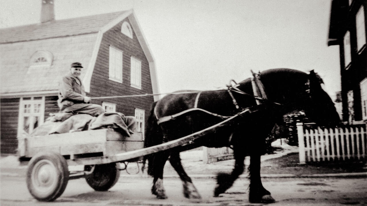 Historisk bilde av kornkvern