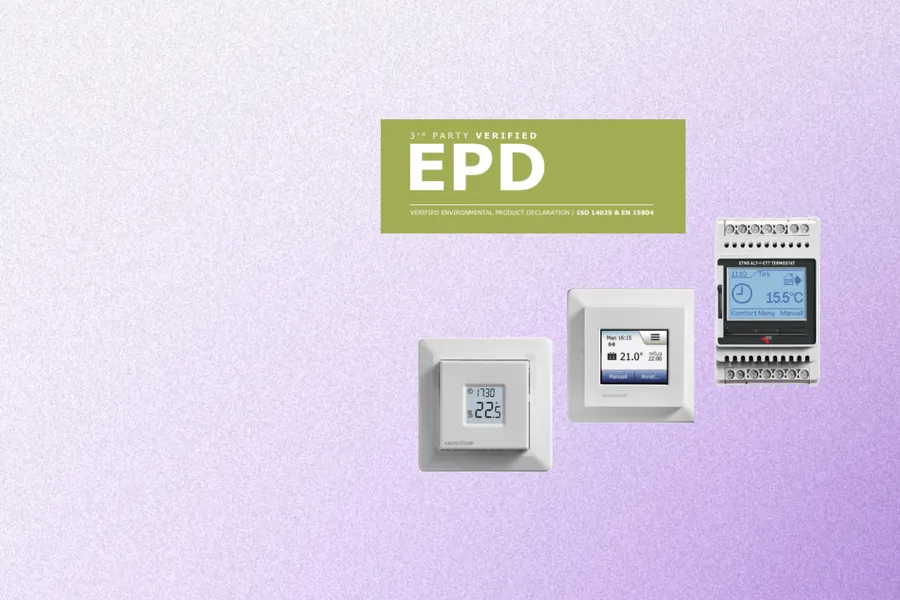 Functions mest brukte termostater har nå fått tredjepartsverifisert EPD Functions mest brukte termostater har nå fått tredjepartsverifisert EPD
