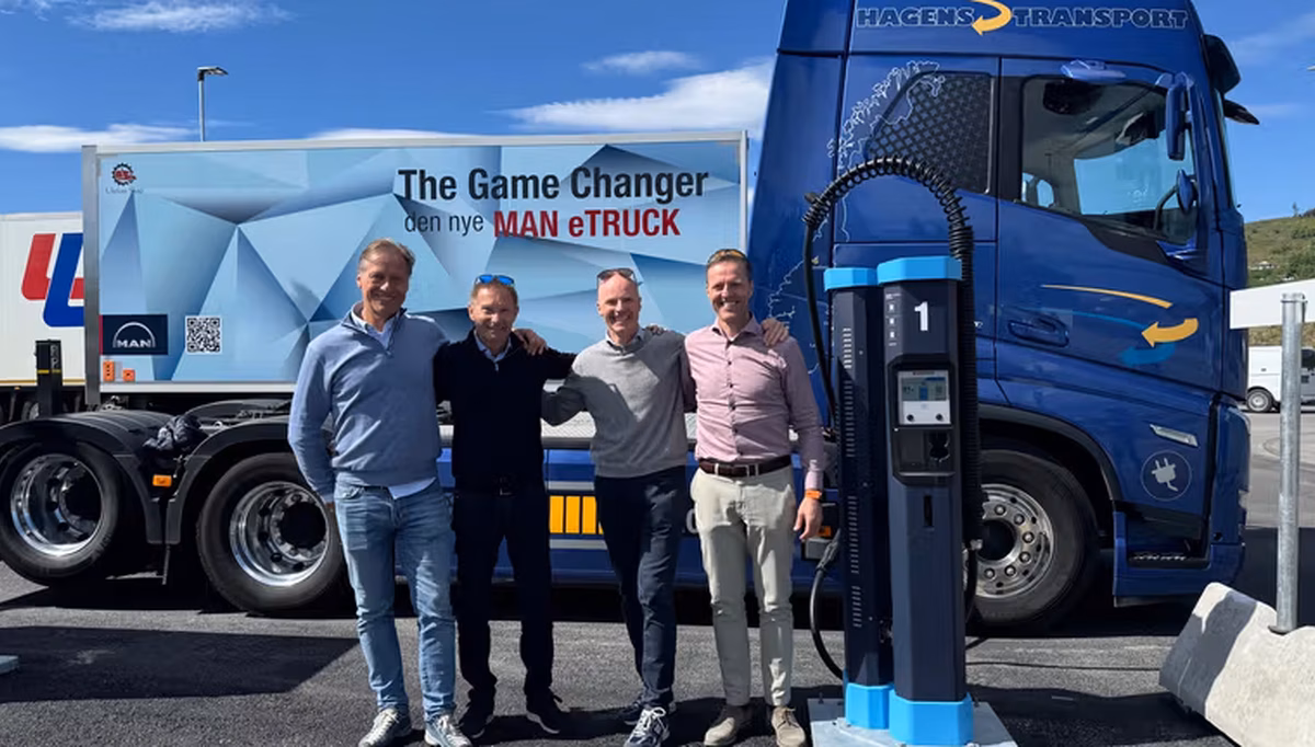 Fastcharge fv: Harald Grytten, Per Øivind Elvebakk, Paal Berg, Ole Harald Austad. Foto: Hafslund
