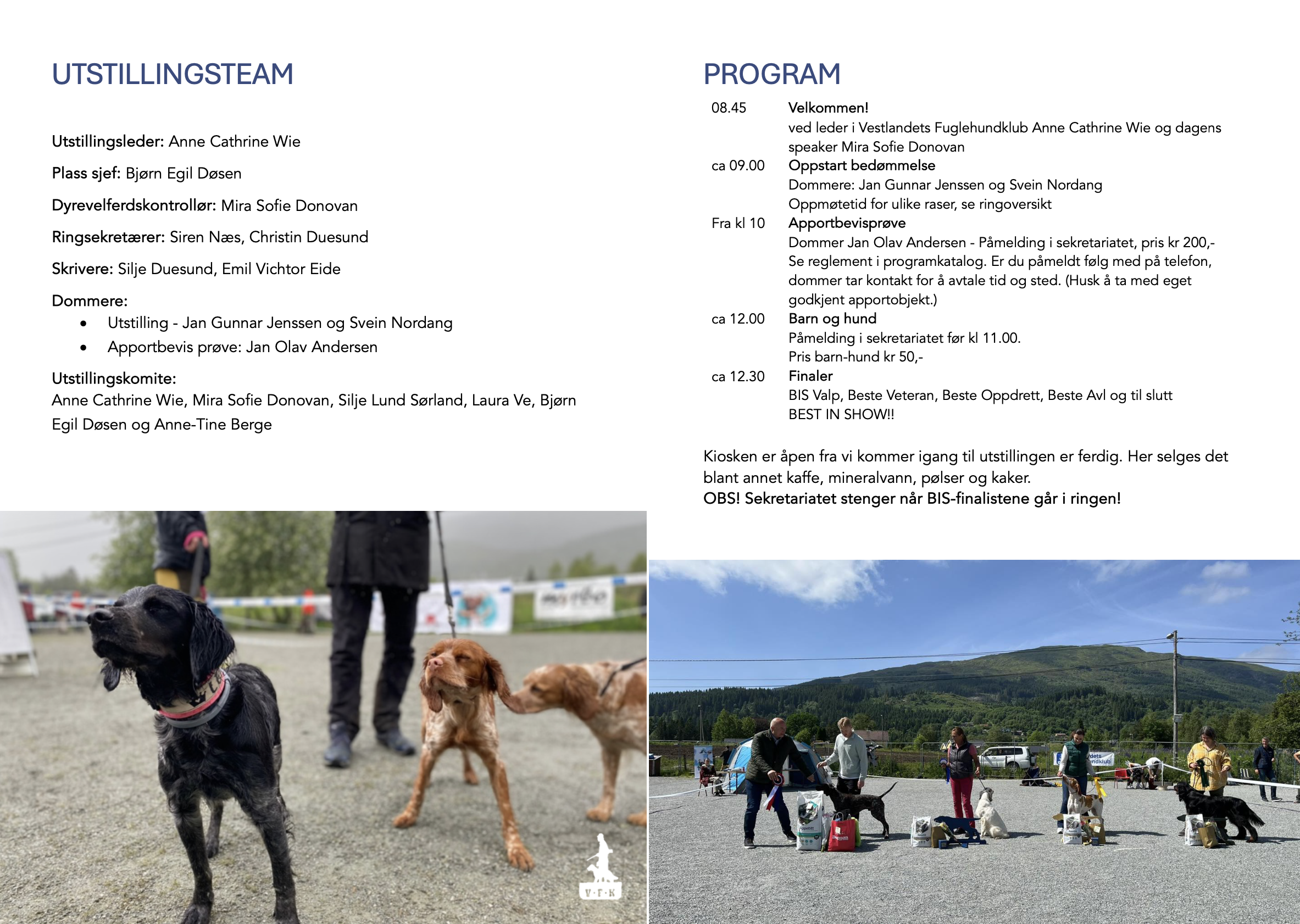 Velkommen og program