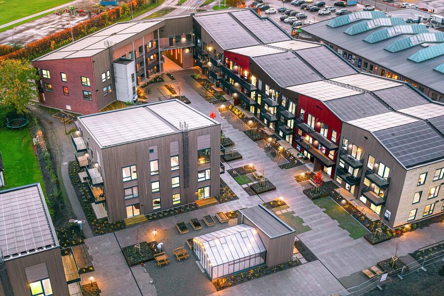 NTE står som eier og drifter av energisentralen gjennom det felles selskapet Tobb Energi. Foto: Skanska