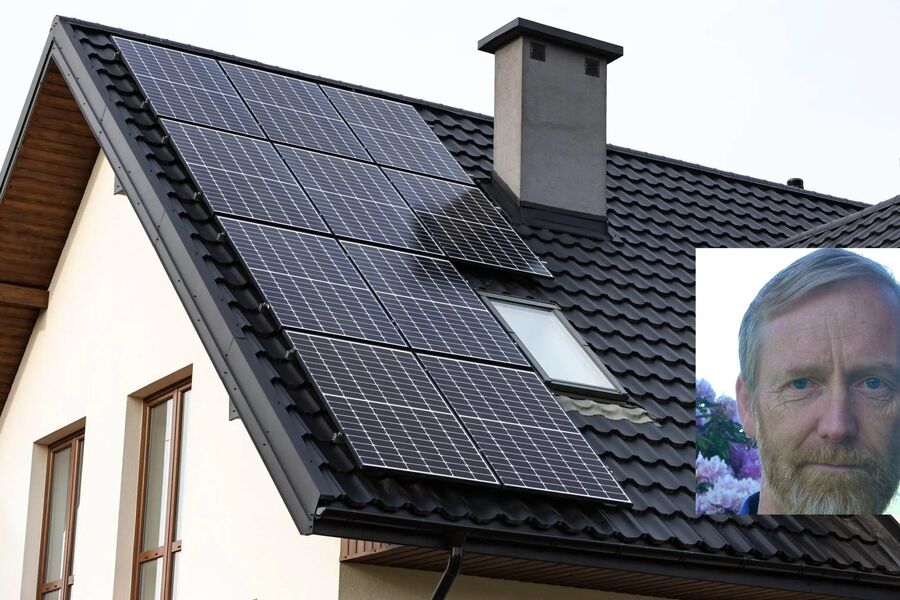 Utstrakt bruk av solceller på hustak kan gi et viktig bidrag til kraftbalansen, skriver Erling Moxnes. Foto hovedbilde: Forbrukertorget.