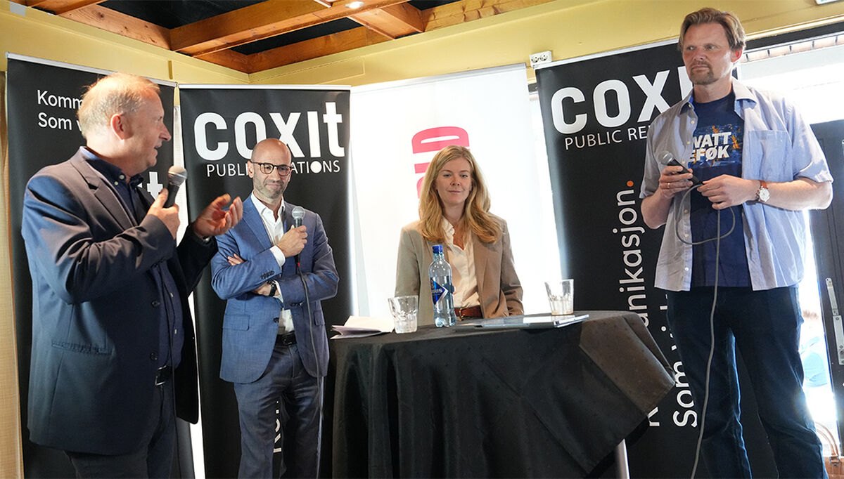 Her ser vi Alexandre Vermot, Country President i Schneider Electric Norge ( nummer to fra venstre) i en debatt under Arendalsuka.