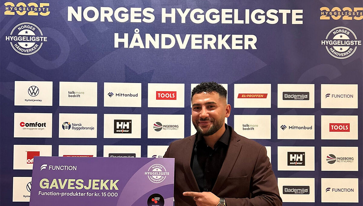 Sajjad Youssefi er Norges Hyggeligste Elektriker 2025. Youssefi jobber som elektriker og avdelingsleder i Proff Elektriker AS i Oslo,