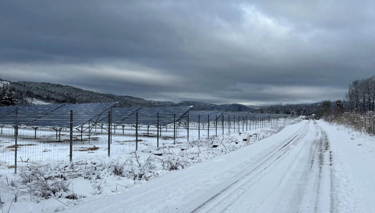 Energidepartementet gir Fossum Sol 1 AS konsesjon til å bygge, eie og drive Fossum solkraftverk. Foto: Fossum Sol 1