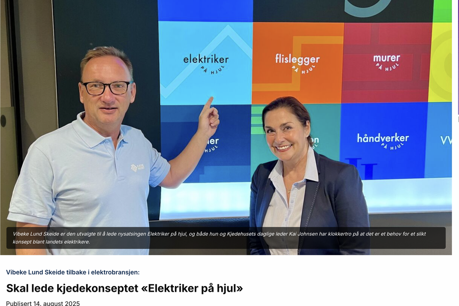 Saken om etableringen av kjeden «Elektriker på hjul» ble en snakkis hos mange, og kan titulere seg med august måneds mest leste artikkel.