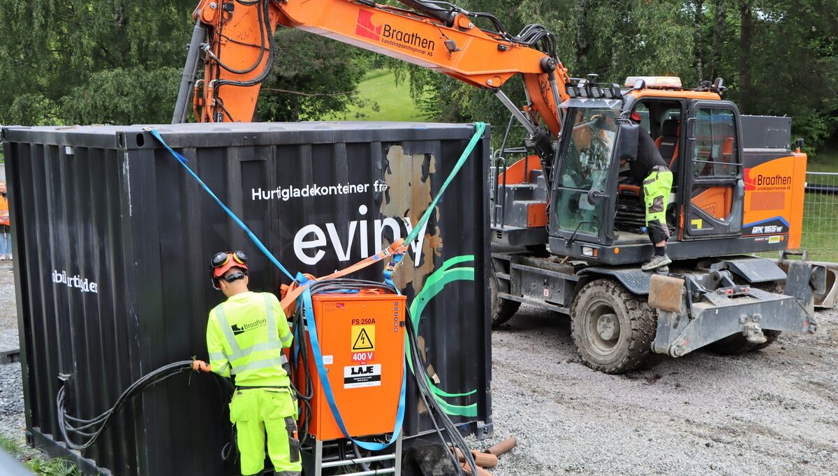 På Oslo kommunes egne bygge- og anleggsplasser er energibruken nå 85 prosent utslippsfri.Foto: Nils Gelting Andresen