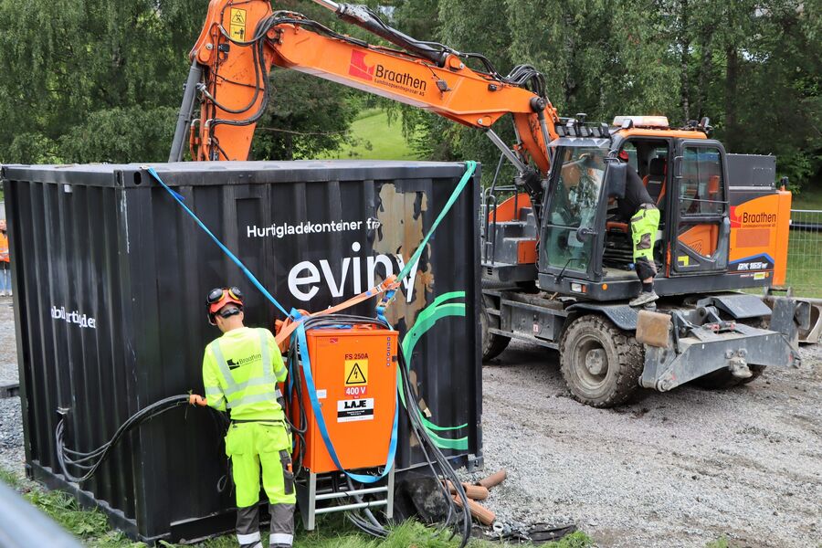 På Oslo kommunes egne bygge- og anleggsplasser er energibruken nå 85 prosent utslippsfri.Foto: Nils Gelting Andresen