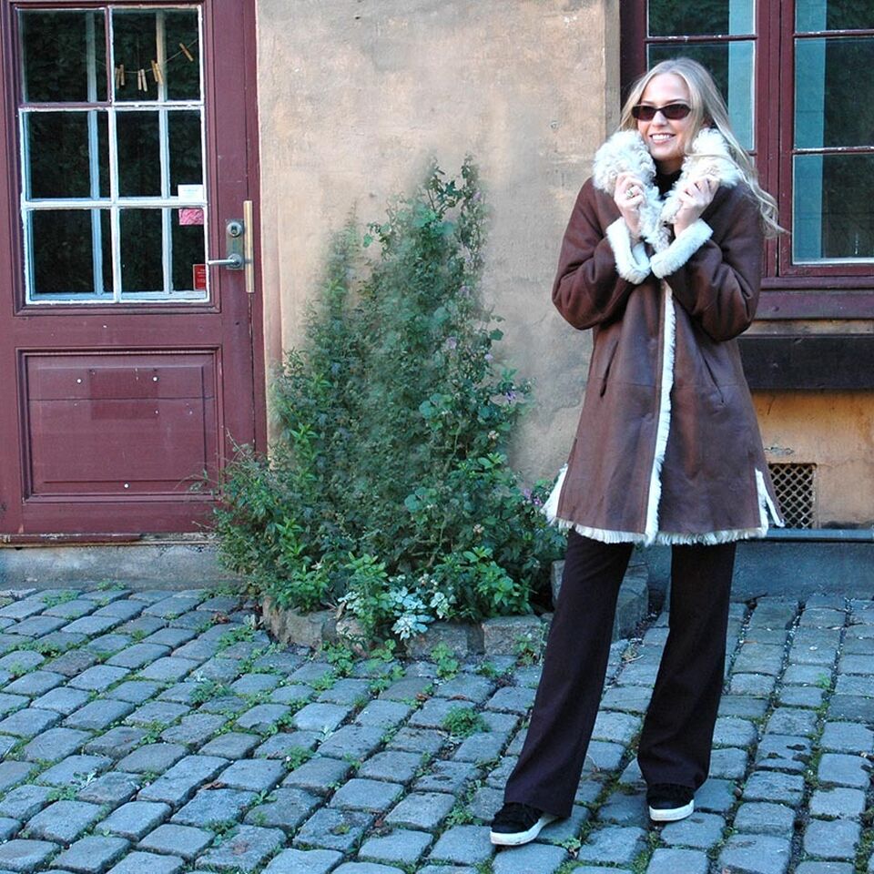 Brun vendbar lam kåpe