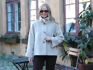 Lys grå jakke i ull