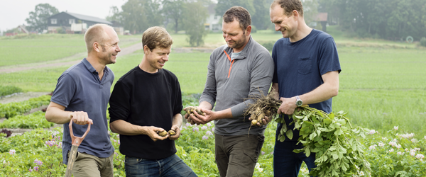 …. Bjertnæs & Hoel eies og drives av brødreparene Åsmund og Lars Bjertnæs, Øystein Hoel og Henrik Raastad-Hoel. Foto: Caroline Roka